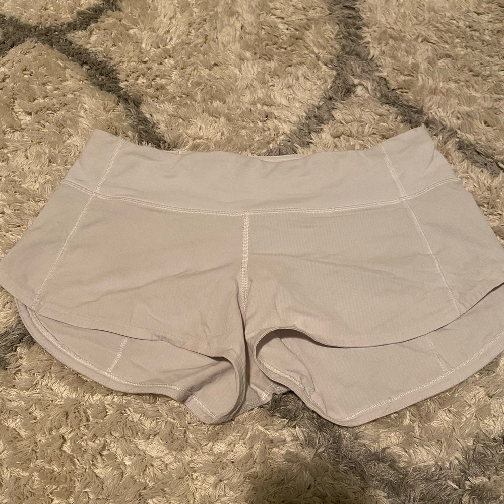 white lululemon speed up short